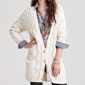 Free People New Romantics Oversized Cream Sweater